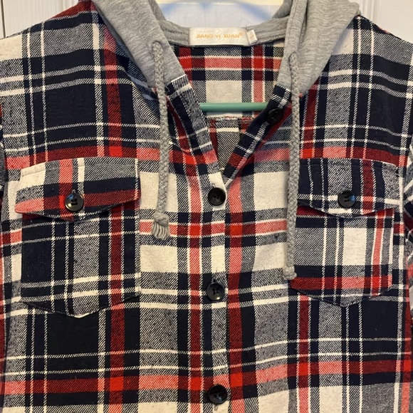 Plaid button down sweater - Picture 4 of 9